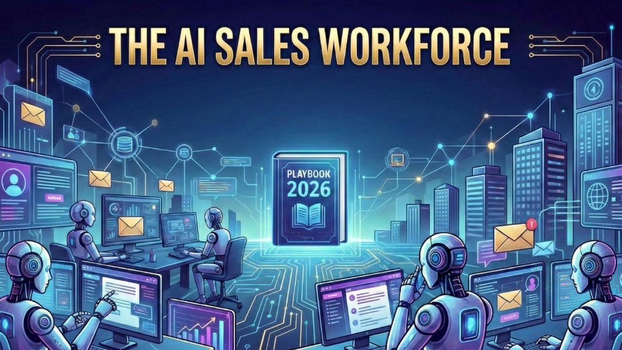 Diagram showing the multi-agent AI sales workforce orchestrating prospecting and qualification