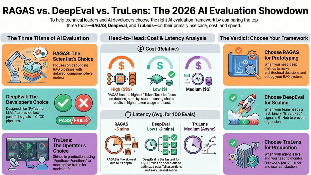 RAGAS vs DeepEval vs TruLens Comparison 2026