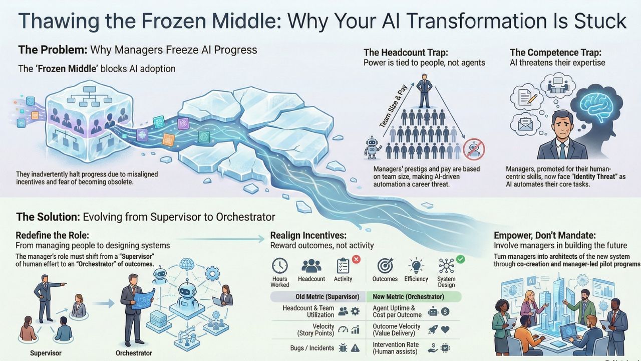 Frozen Middle Management Crisis in AI Era