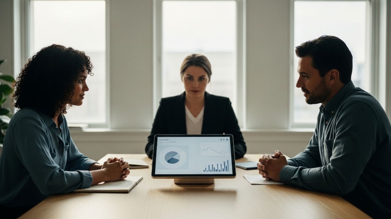 Conceptual visualization of an AI agent embodying Scrum values alongside human developers