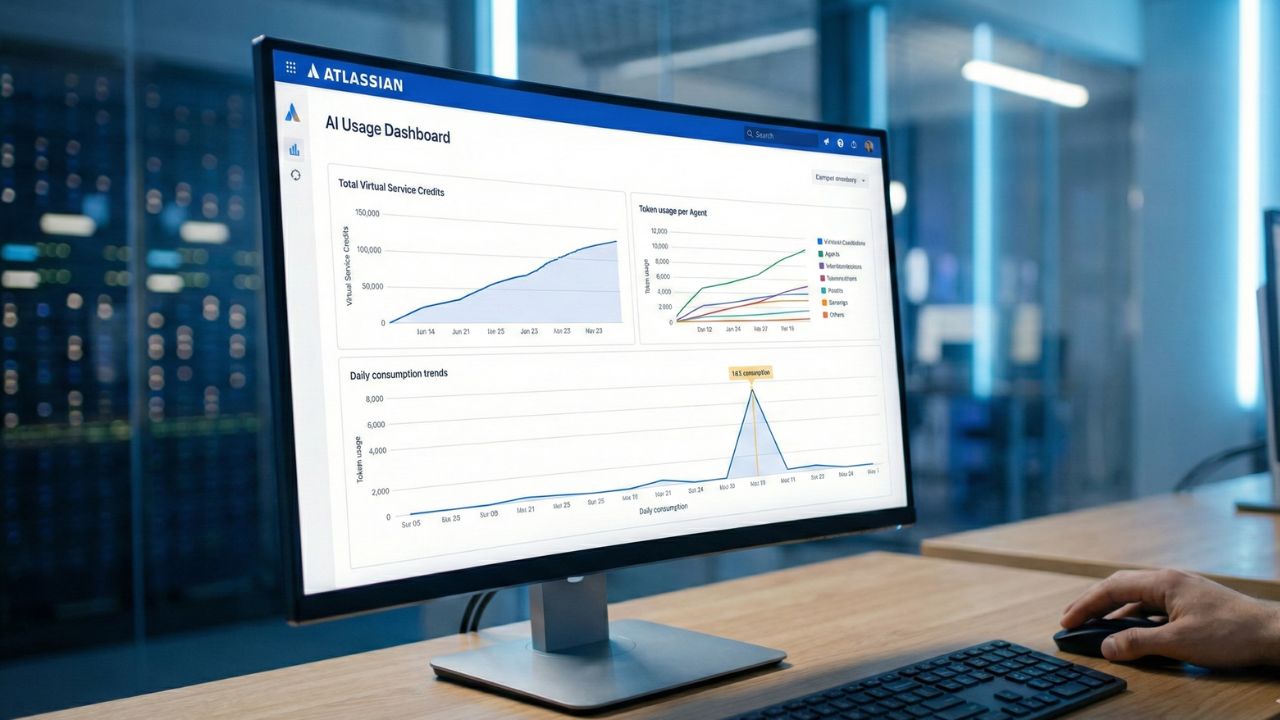 Atlassian AI Usage Insights Dashboard Interface