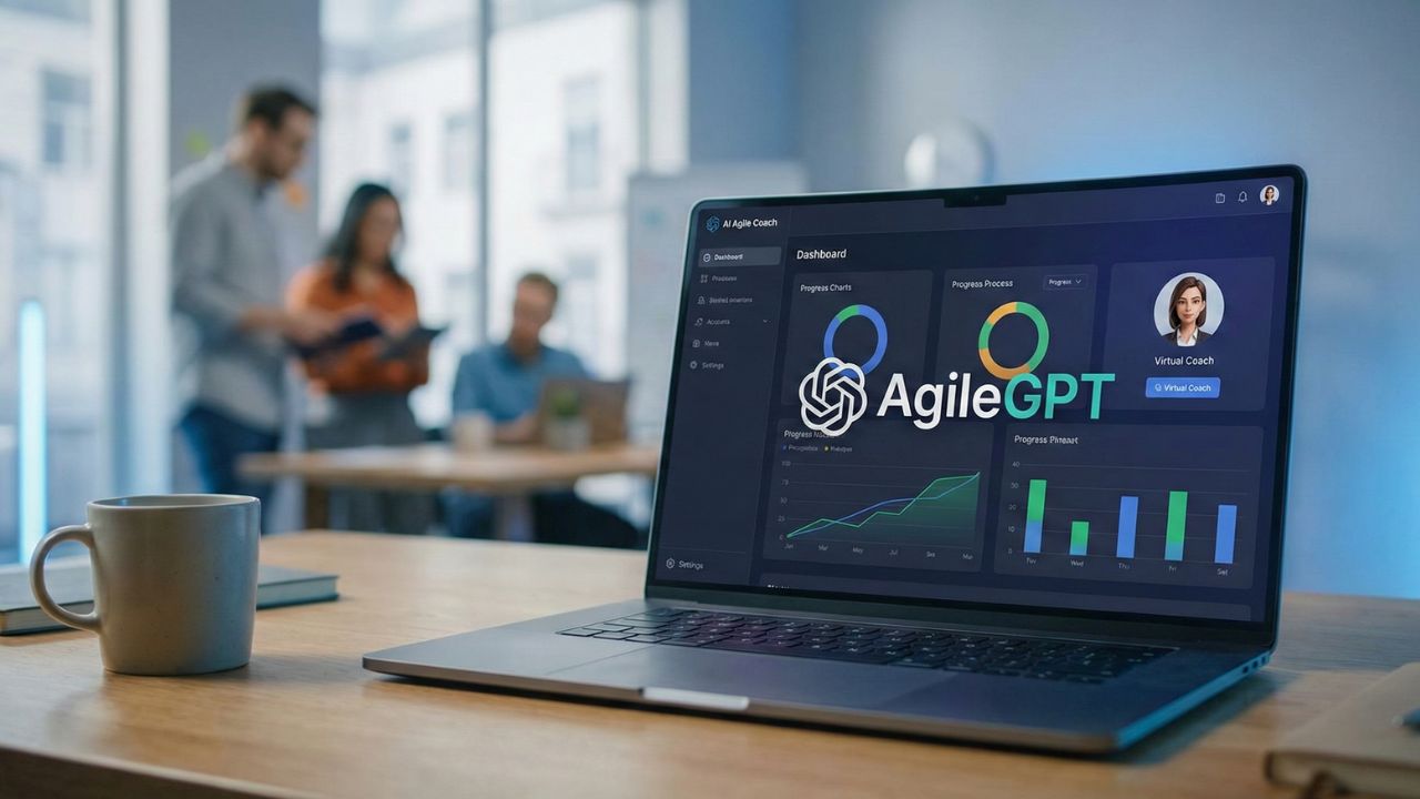AI Agile Coach Dashboard showing predictive metrics