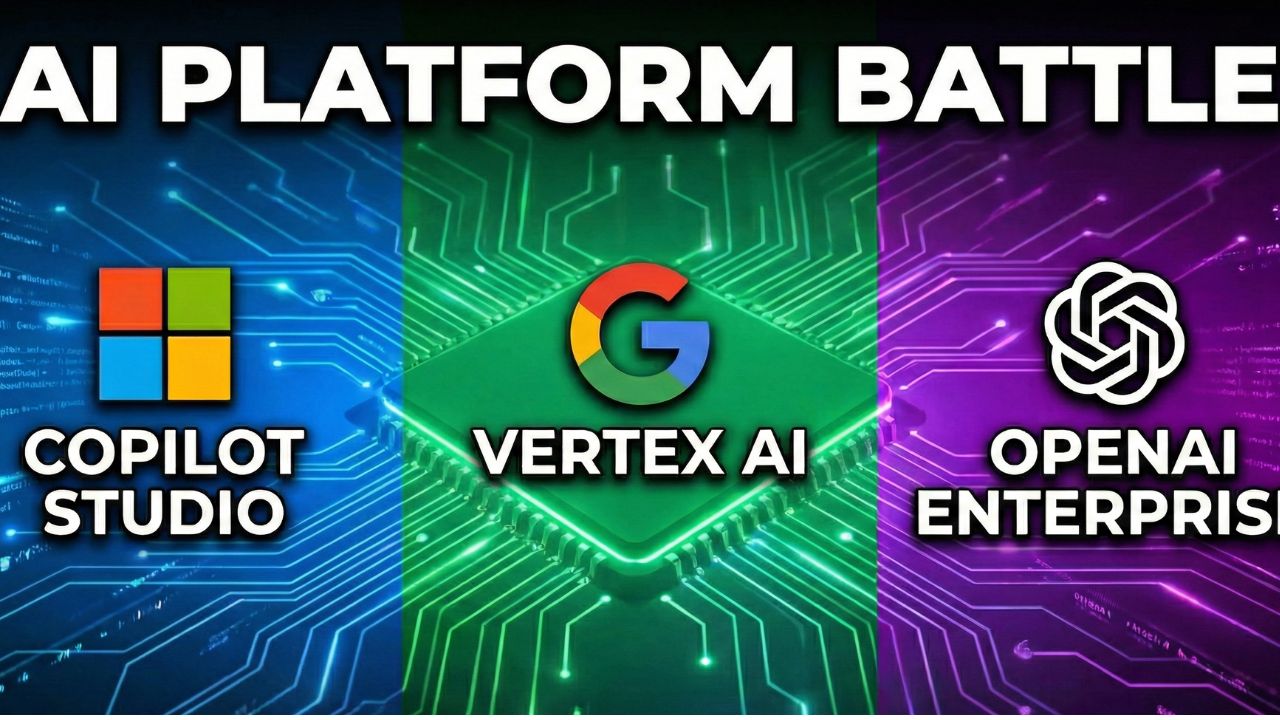 Microsoft Copilot Studio vs Google Vertex AI vs OpenAI Enterprise Comparison