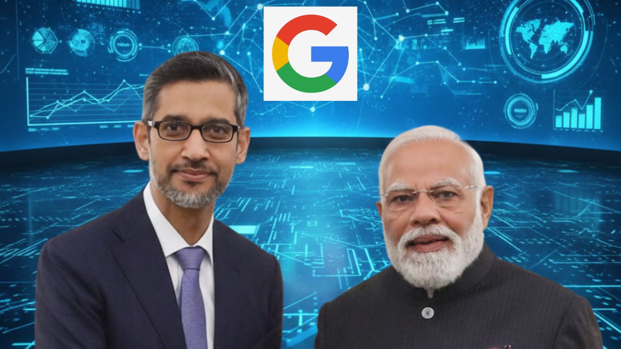 Sundar Pichai at India AI Impact Summit 2026 announcing Google investment