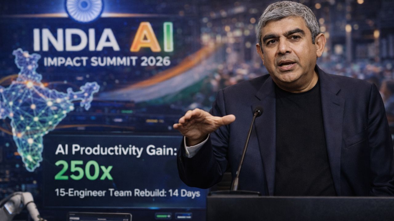 Vishal Sikka speaking on AI Productivity at Summit 2026