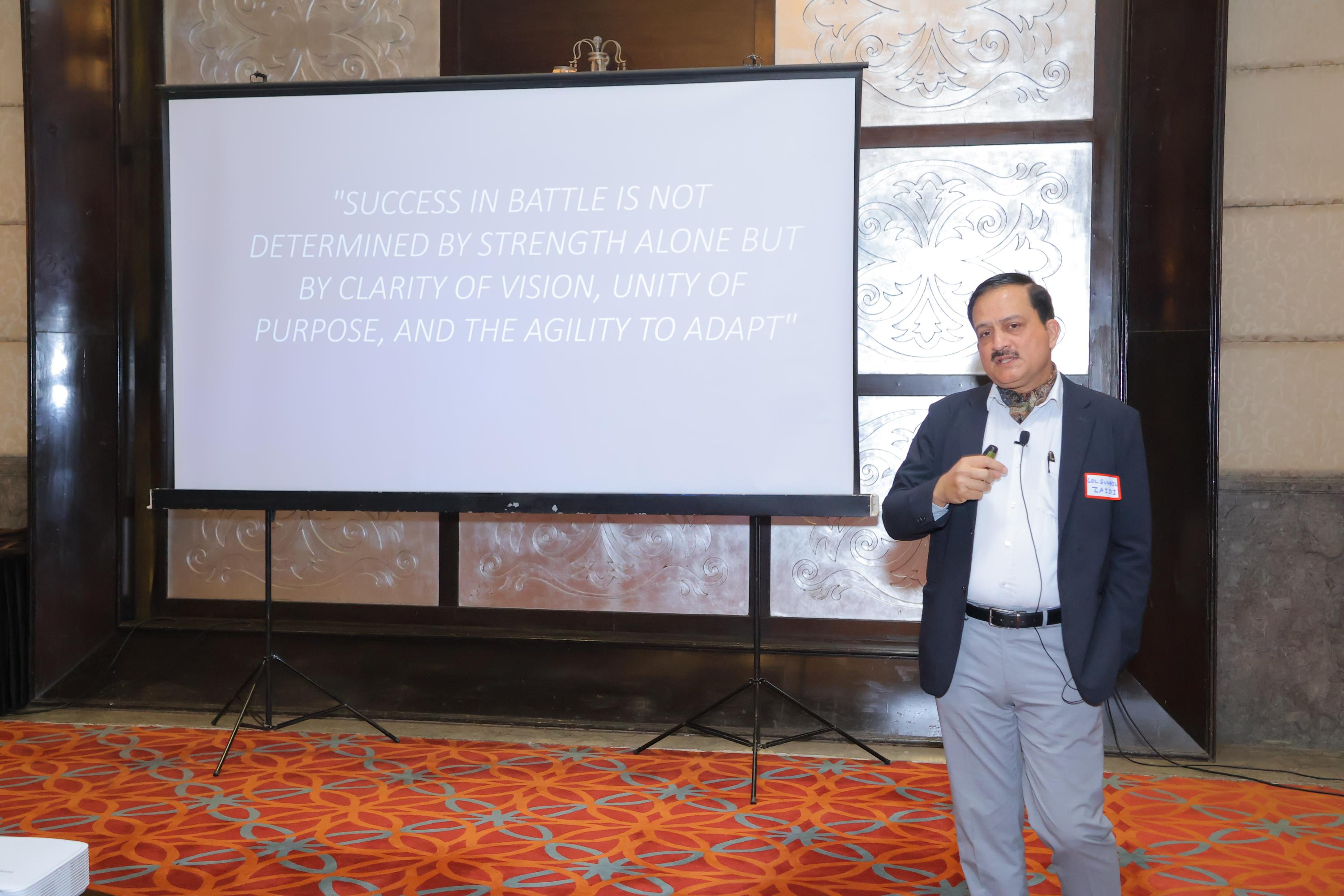 Audience interaction during Col Suhail Zaidi's session at ALDI 2025