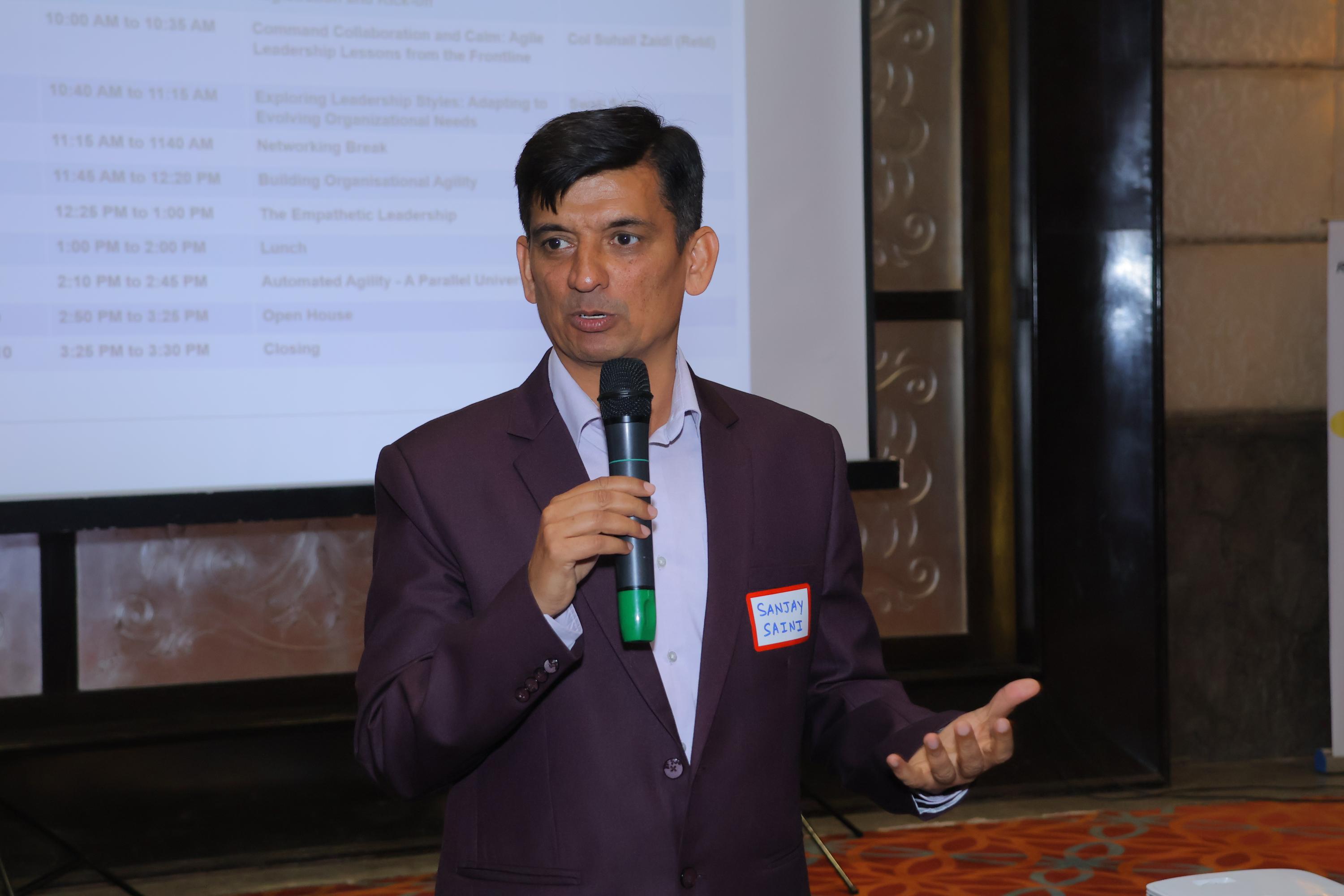 Sanjay Saini discussing the balance between performance and people