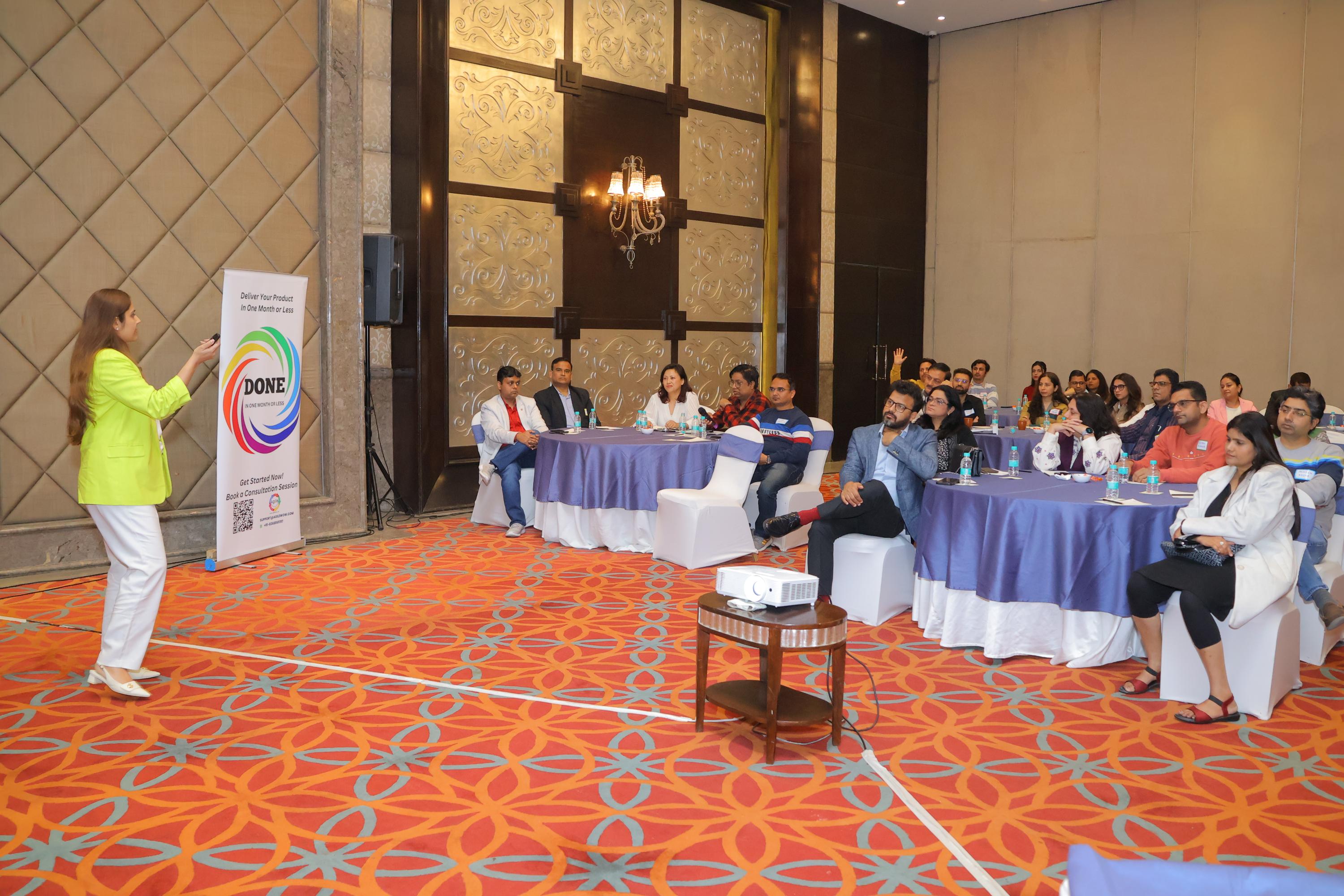 Swati Seth discussing situational leadership at Agile Leadership Day India