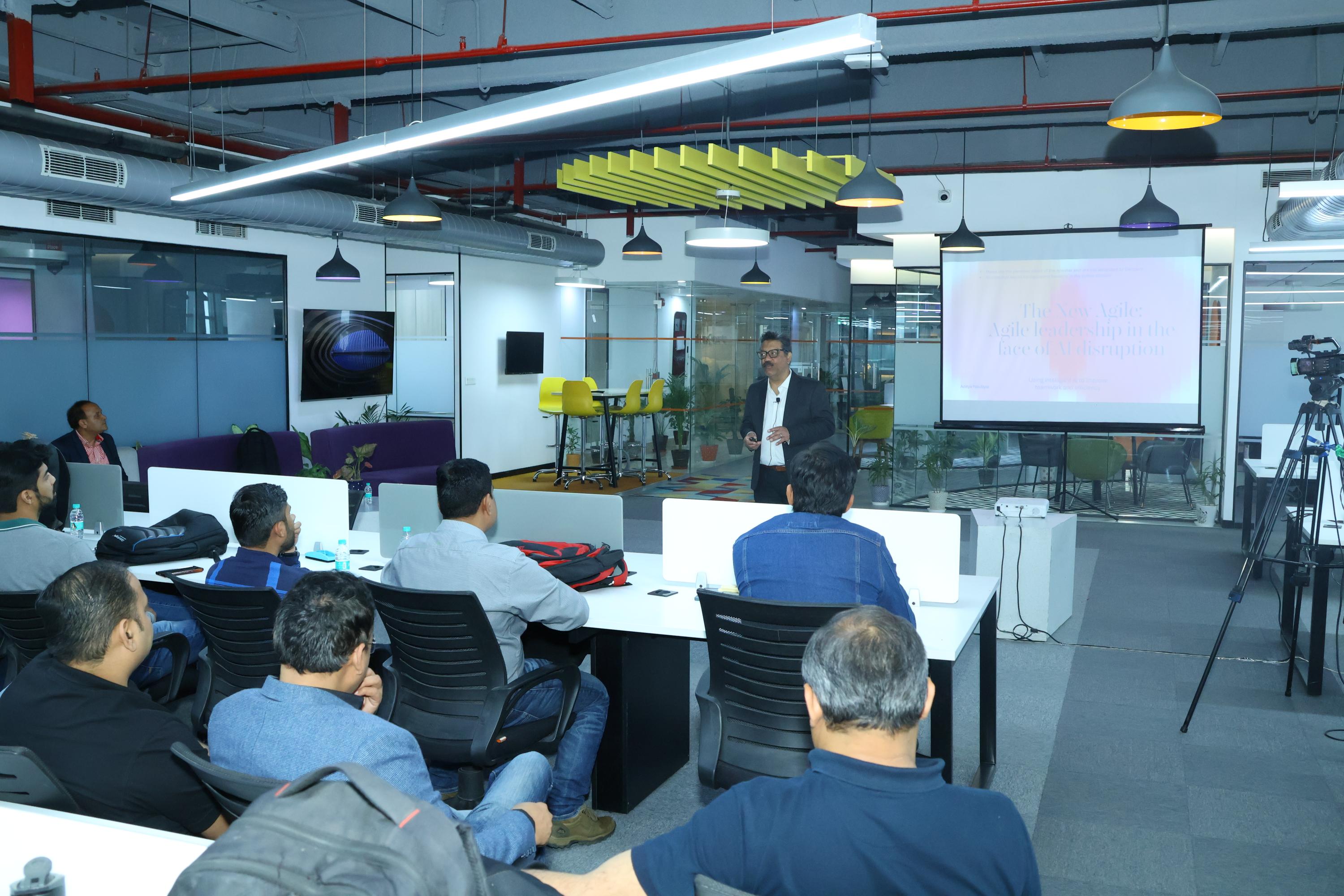 Aditya Nautiyal answering questions on algorithmic bias